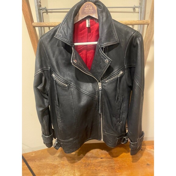 Rosemary Mack Top shop Goat Biker Jacket size 8